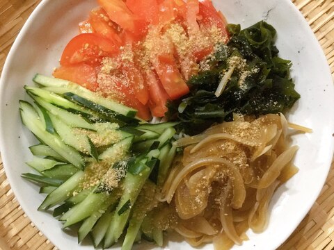 野菜たっぷり素麺冷麺